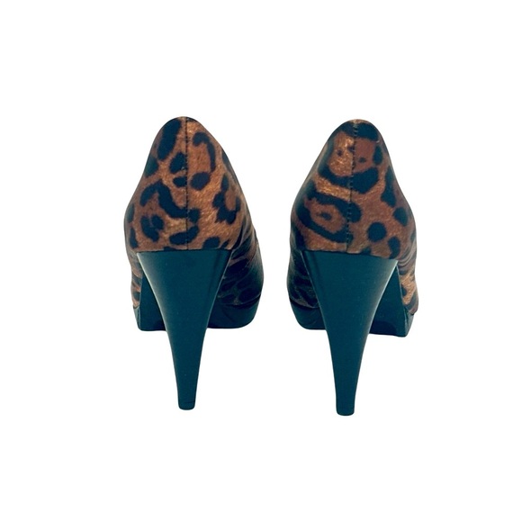 Style & Co Women's Peep Toe Celine Leopard Print Heels - Picture 4 of 5